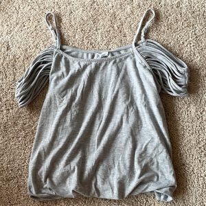 Gray off the shoulder top